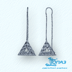 

Серьги из белого золота Линии Любви, Серьги Т30062873