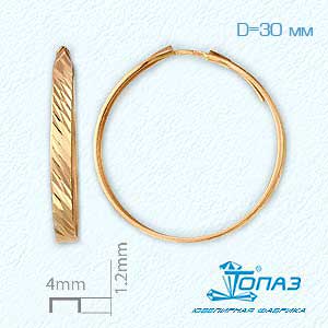 

Серьги конго из красного золота Линии Любви, Серьги Т100621344