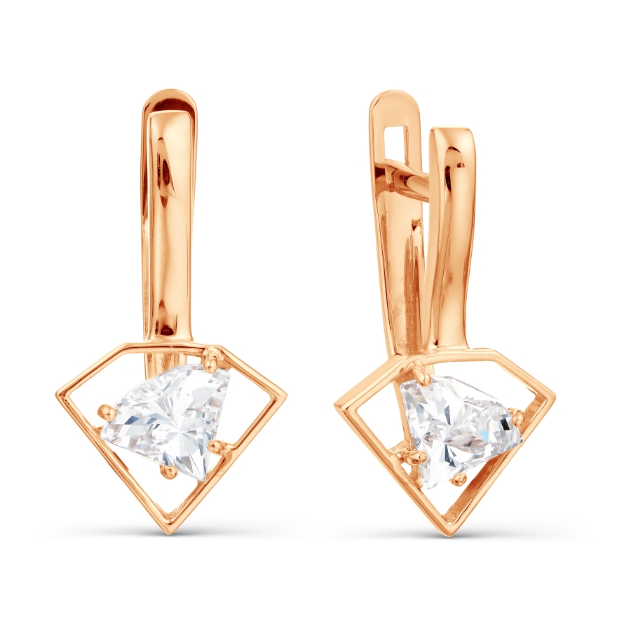 

Серьги с Swarovski Zirconia Линии Любви, Серьги Т102028435