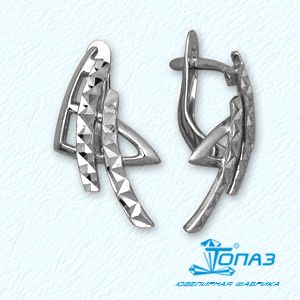 

Серьги из белого золота Линии Любви, Серьги Т30062890