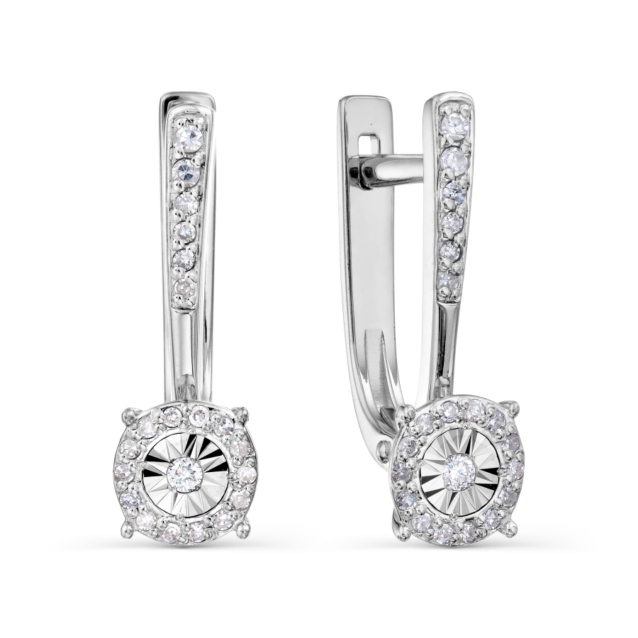 

Серьги с бриллиантами Линии Любви, Серьги Т305628601