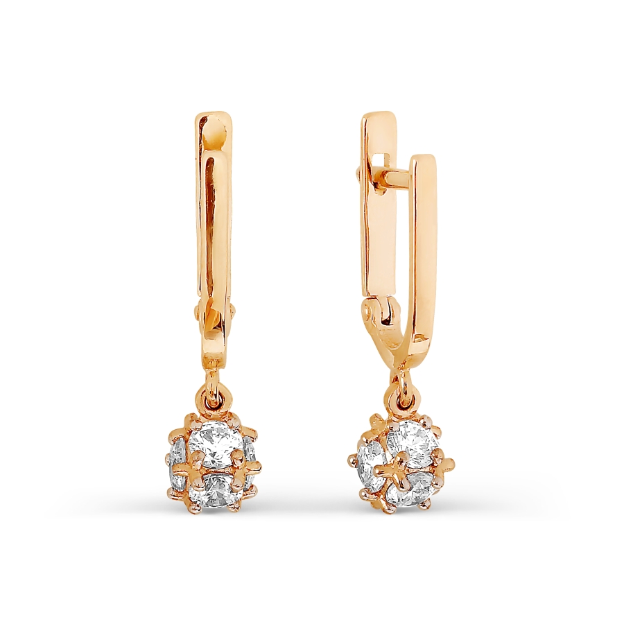 

Серьги с Swarovski Zirconia Линии Любви