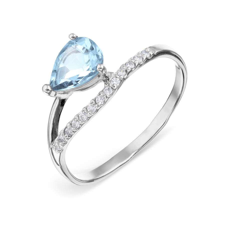 

Кольцо с топазом и Swarovski Zirconia Линии Любви