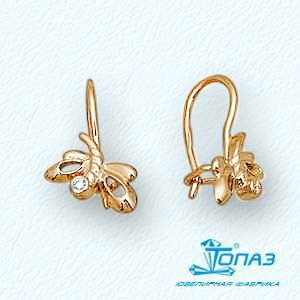 

Серьги с фианитами Линии Любви