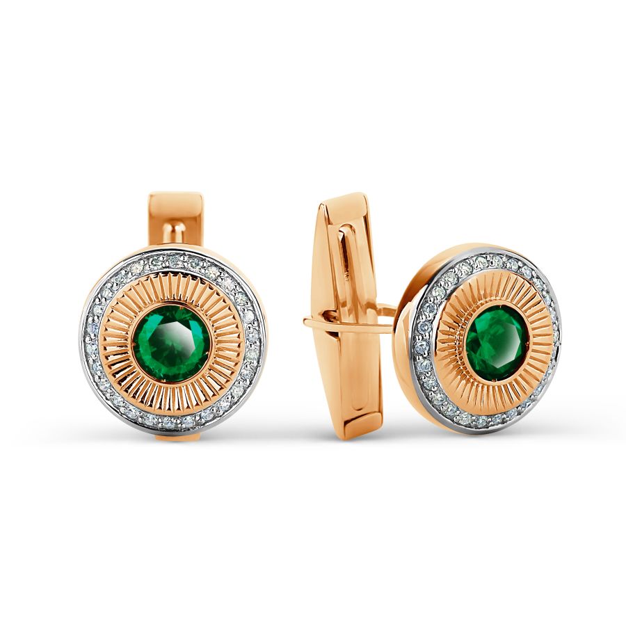 

Запонки с бриллиантами и ониксами Линии Любви