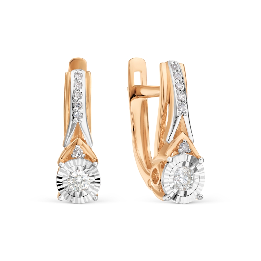 

Серьги с бриллиантами Линии Любви, Серьги Т145629943