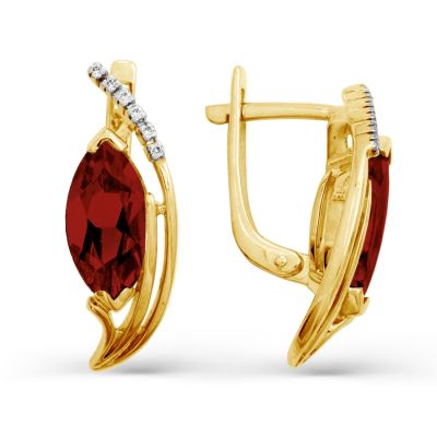 

Серьги с гранатами и фианитами Линии Любви, Серьги Т943022086