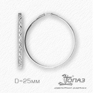 

Серьги конго из белого золота Линии Любви, Серьги Т300621583