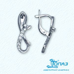 

Серьги с фианитами Линии Любви, Серьги Т30202786