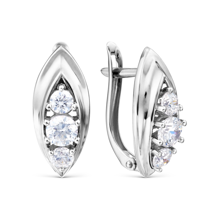 

Серьги с Swarovski Zirconia Линии Любви, Серьги Т302029736