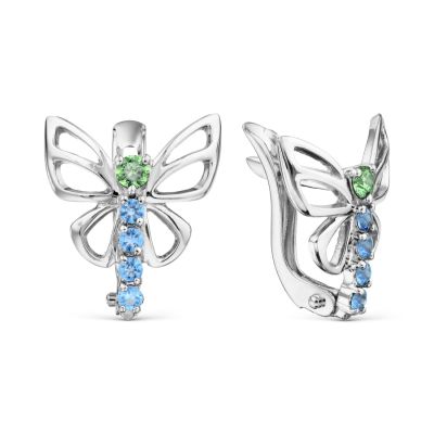 

Серьги с Swarovski Zirconia Линии Любви, Серьги Т30202Б231-02