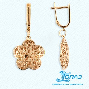 

Серьги из красного золота Линии Любви, Серьги Т110623017