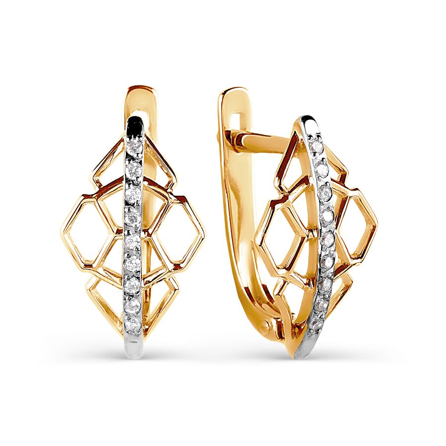 

Серьги с фианитами Линии Любви