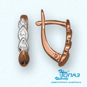 

Серьги с фианитами Линии Любви, Серьги Т14202240