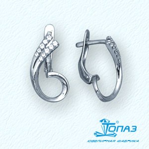 

Серьги с фианитами Линии Любви