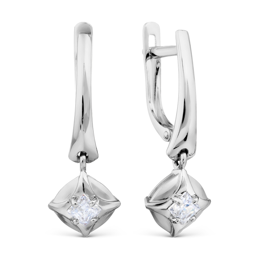 

Серьги с Swarovski Zirconia Линии Любви, Серьги Т302029814