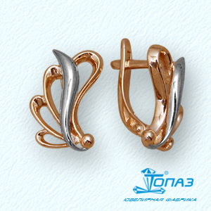 

Серьги из красного золота Линии Любви