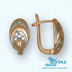 

Серьги с фианитами Линии Любви, Серьги Т14202421