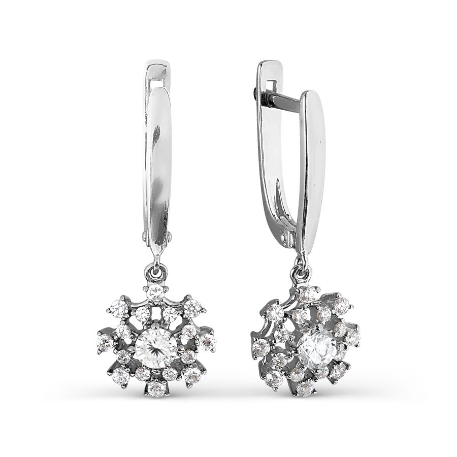 

Серьги с Swarovski Zirconia Линии Любви, Серьги Т307027071