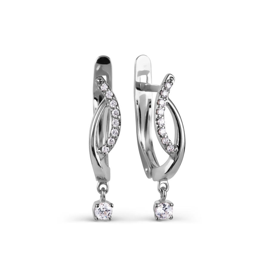 

Серьги с Swarovski Zirconia Линии Любви, Серьги Т307027294