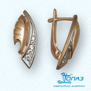 

Серьги с фианитами Линии Любви, Серьги Т14202341