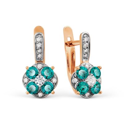 

Серьги с Swarovski Zirconia Линии Любви, Серьги Т142028170-03