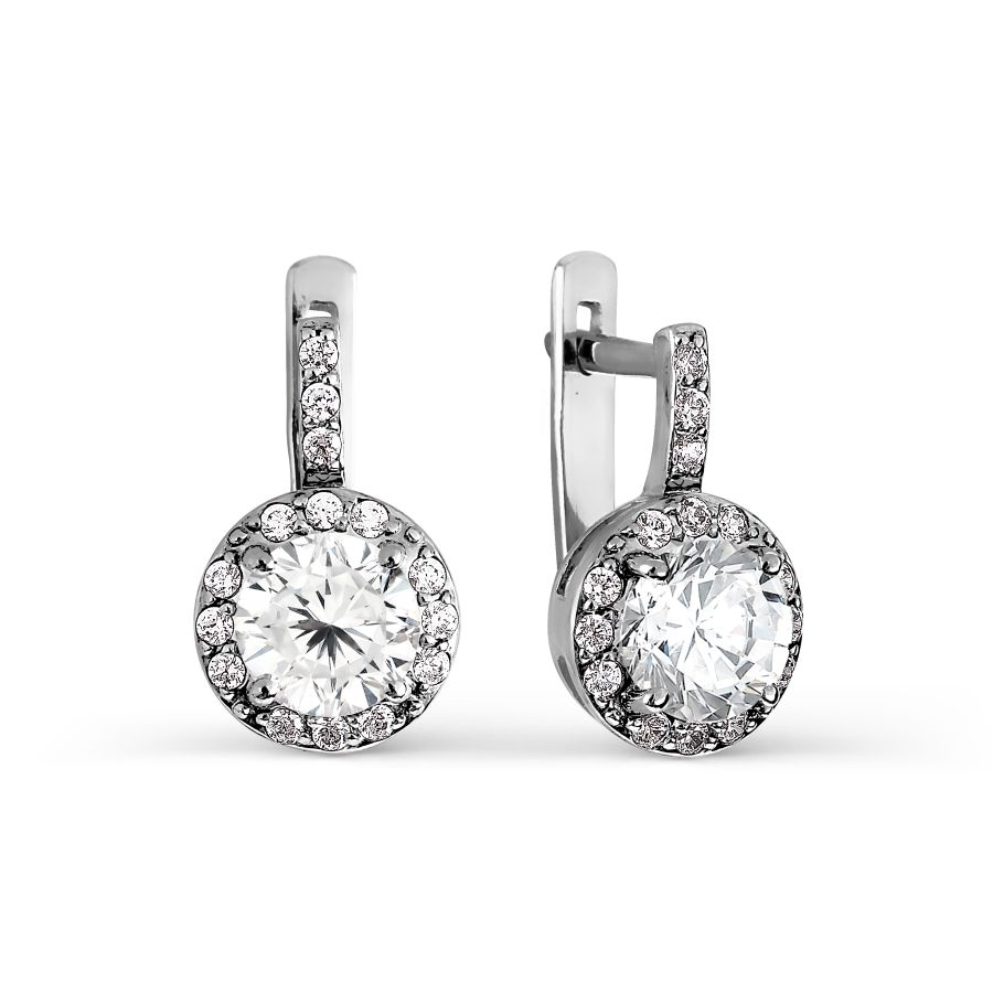 

Серьги с Swarovski Zirconia Линии Любви, Серьги Т307026952