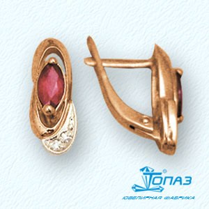 

Серьги с фианитами Линии Любви, Серьги Т13202142