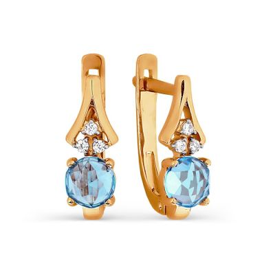 

Серьги с гранатами и фианитами Линии Любви, Серьги Т147026430-01