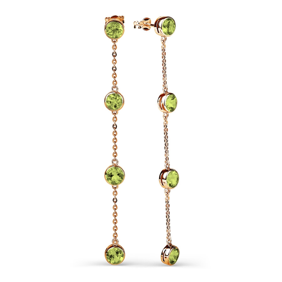 

Серьги с хризолитами Линии Любви, Серьги Т101025523