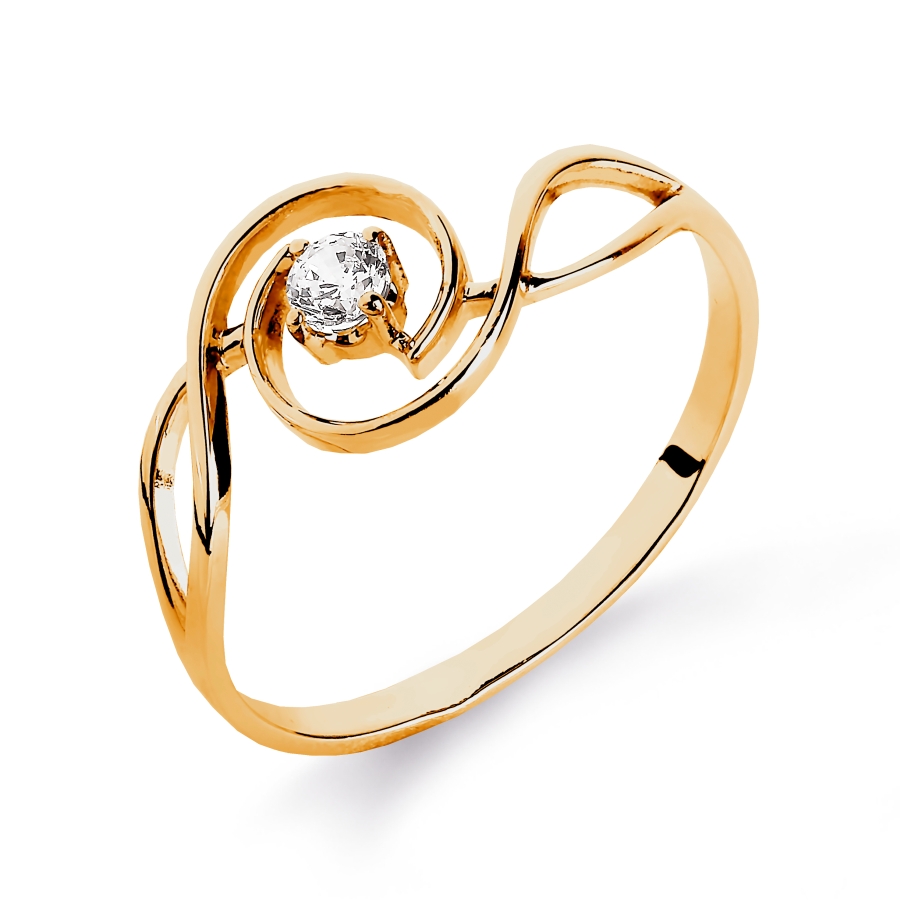 

Кольцо с фианитом Линии Любви