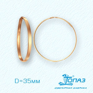 

Серьги конго из красного золота Линии Любви, Серьги Т100021385