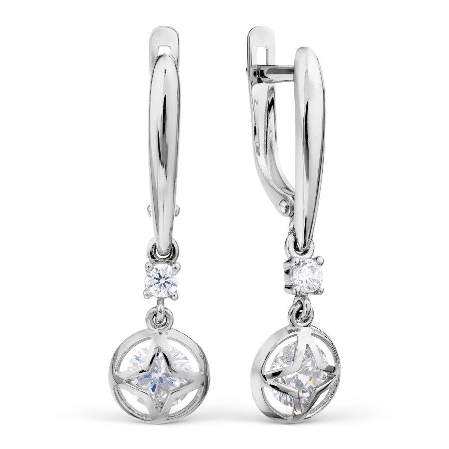 

Серьги с фианитами Линии Любви, Серьги Т302029786