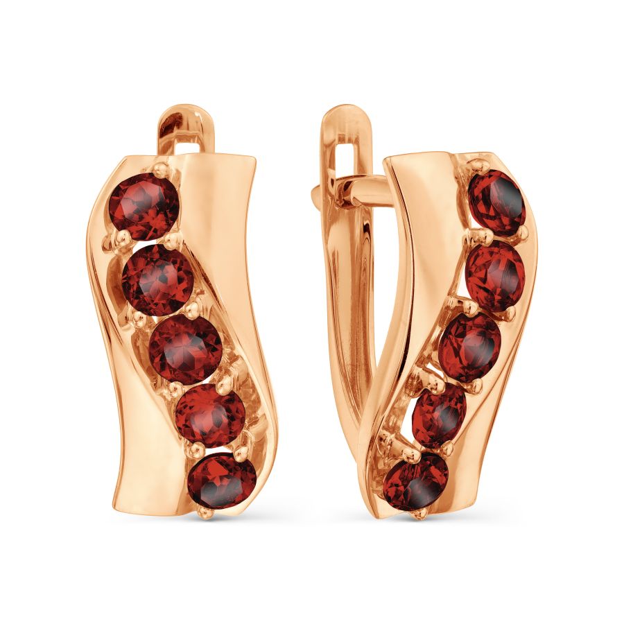 

Серьги с гранатами Линии Любви