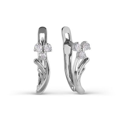 

Серьги с фианитами Premium Линии Любви, Серьги Т307027349