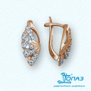 

Серьги с фианитами Линии Любви, Серьги Т14202803