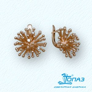 

Серьги с фианитами Линии Любви, Серьги Т10202732