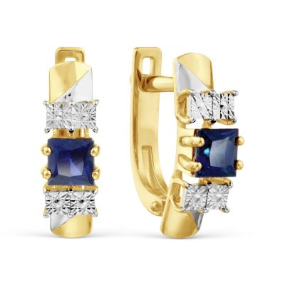 

Серьги из желтого золота Линии Любви, Серьги Т945628975