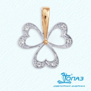 

Подвеска с фианитами Линии Любви, Подвески и кулоны Т142031627