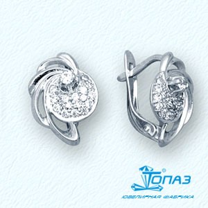 

Серьги с фианитами Линии Любви, Серьги Т30202749