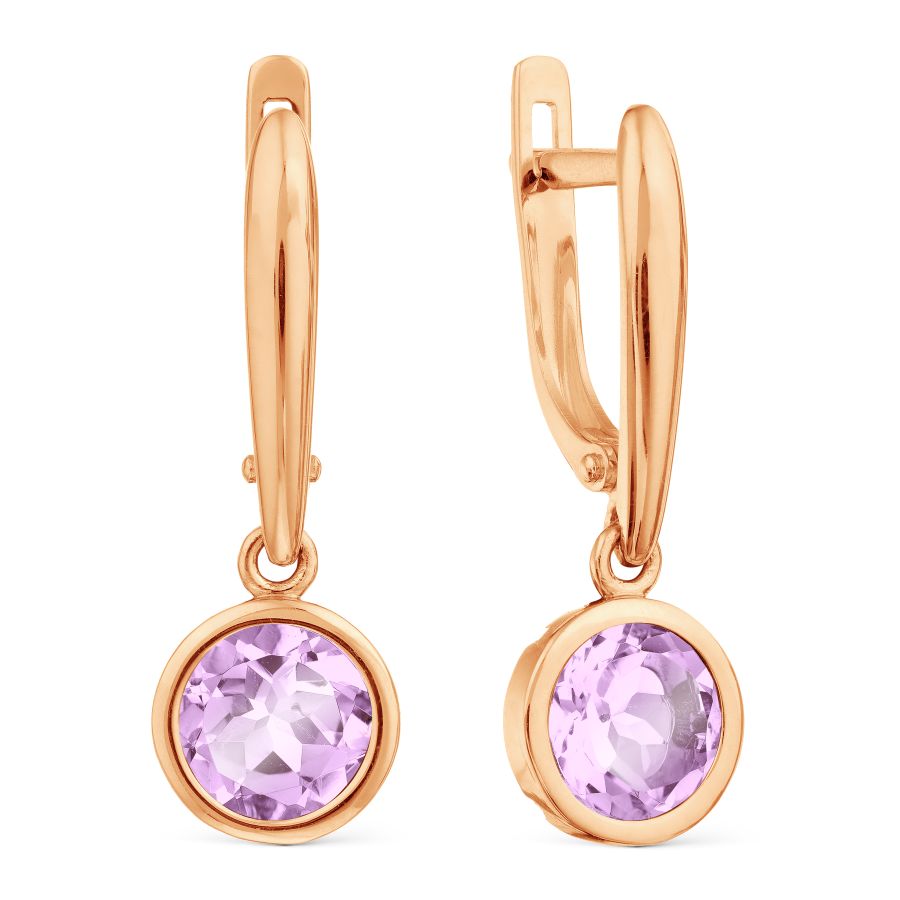 

Серьги с аметистами Линии Любви, Серьги Т101029293