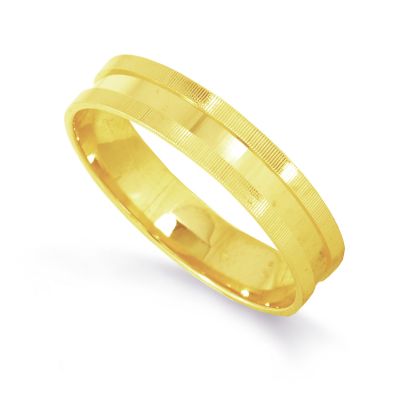 

Кольцо обручальное из желтого золота Линии Любви, Кольцо Т900611455