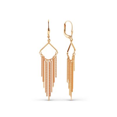 

Серьги из красного золота Линии Любви, Серьги Т100027334
