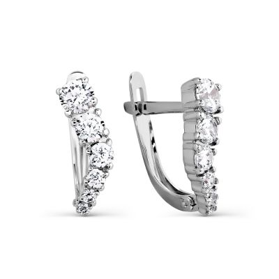 

Серьги с фианитами Premium Линии Любви, Серьги Т307027499