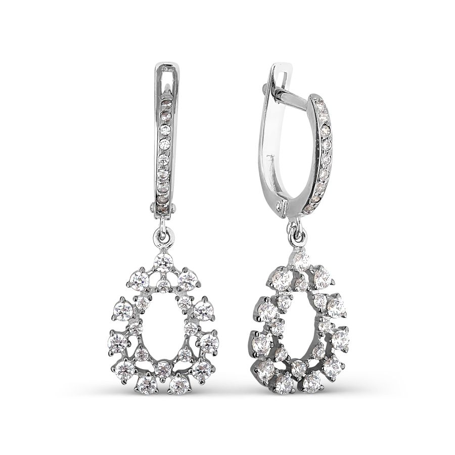 

Серьги с Swarovski Zirconia Линии Любви, Серьги Т307027237