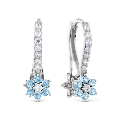 

Серьги с топазами и фианитами Линии Любви, Серьги Т303029991-01
