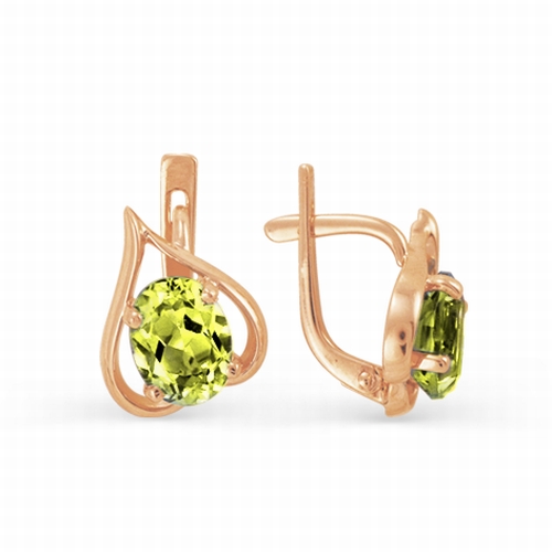 

Серьги из красного золота Линии Любви