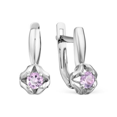

Серьги с аметистами Линии Любви, Серьги Т30102Б173