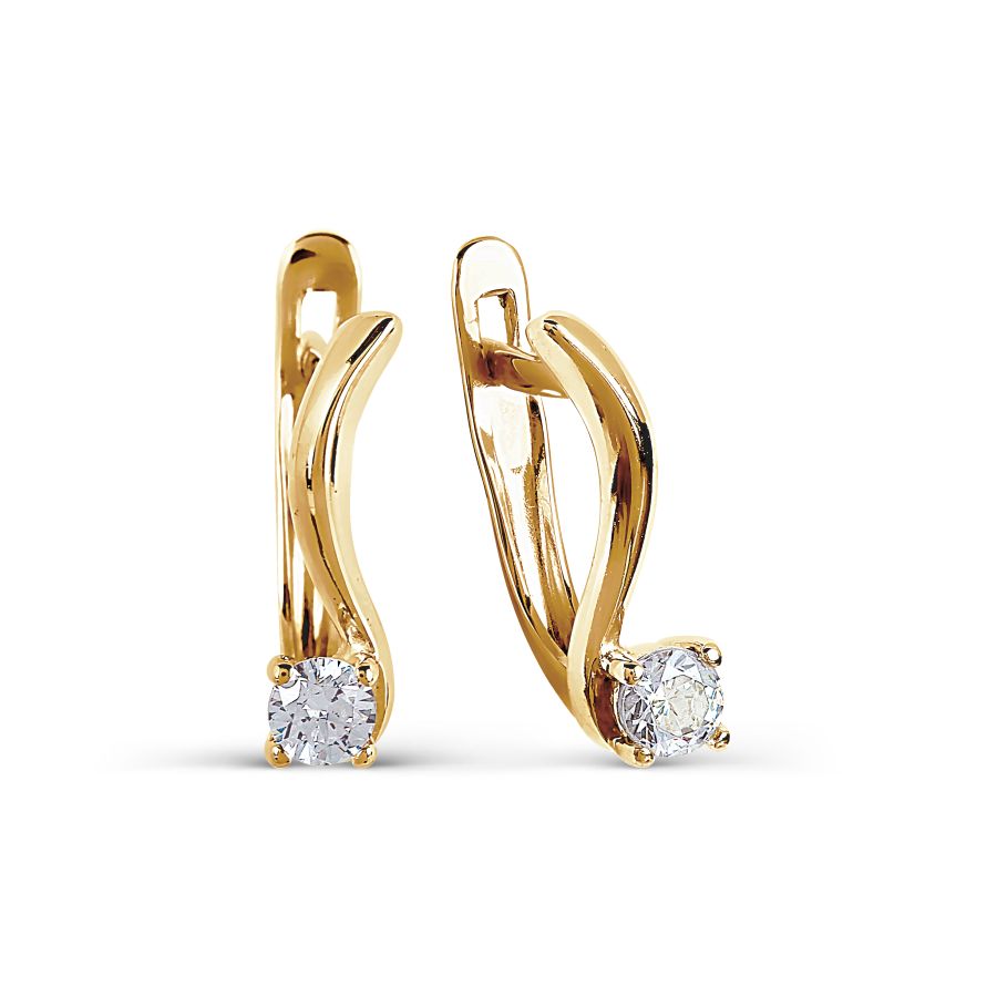 

Серьги с Swarovski Zirconia Линии Любви