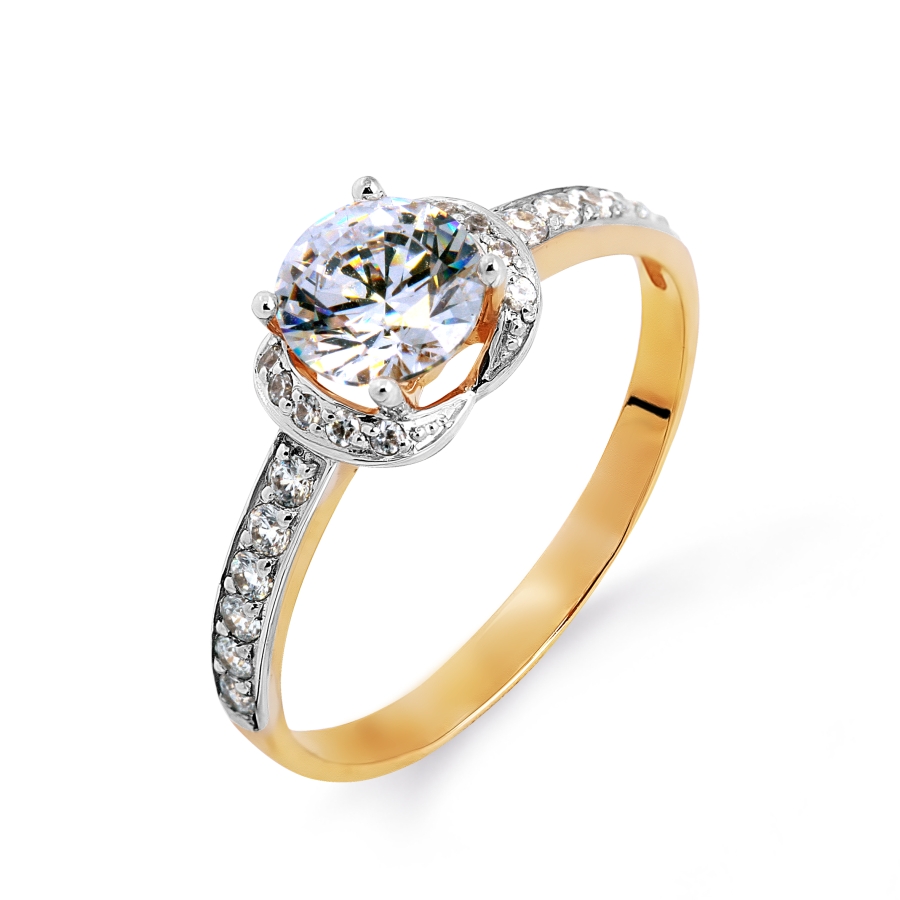 

Кольцо с Swarovski Zirconia Линии Любви